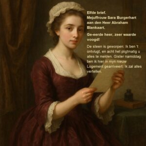 Brief Sara Burgerhart met tekst